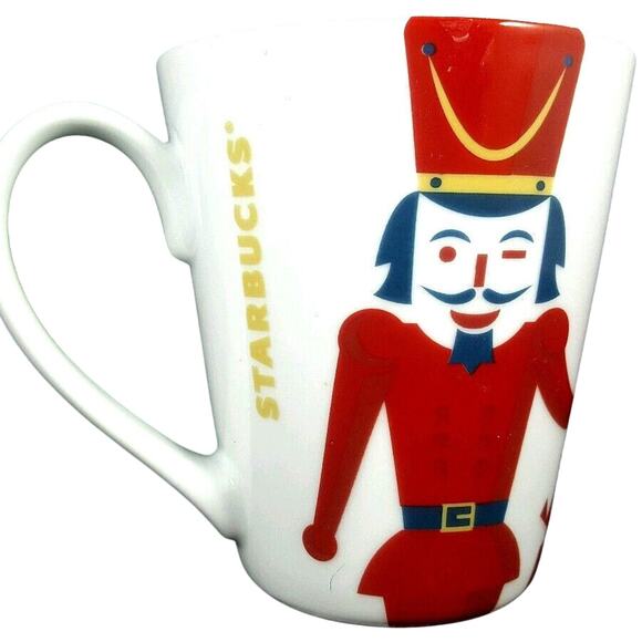 Starbucks Cup 2012 Ceramic Christmas Holiday Nutcracker Tea Coffee Mug Handle - Picture 1 of 4